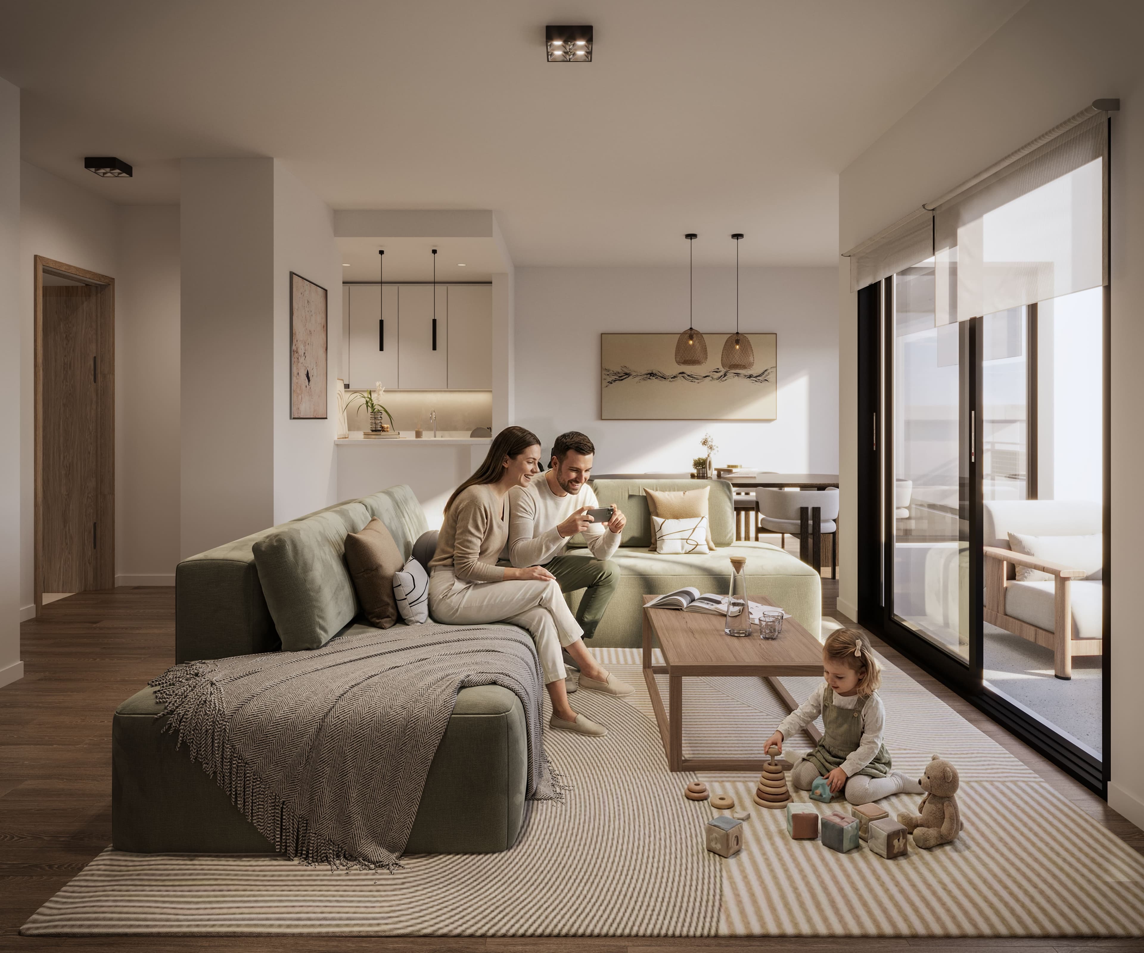 Living de departamento de 3 ambientes en Edificio MERCED, Pergamino, Buenos Aires